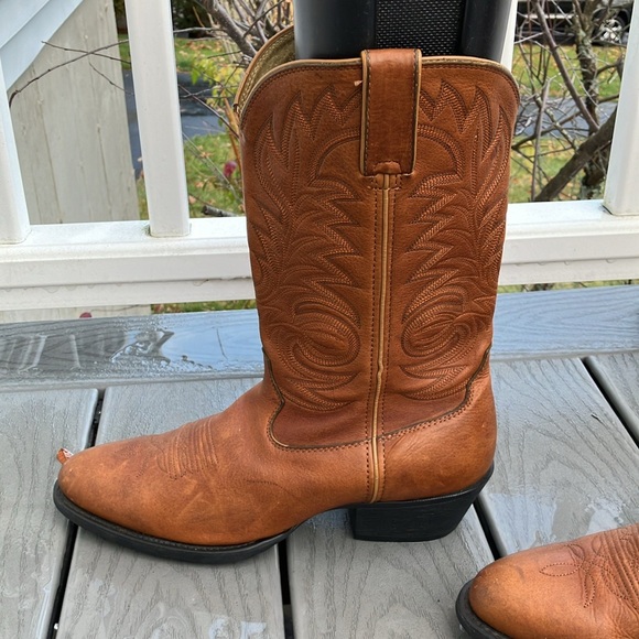 Durango Men Pull-on Western Leather Boot 12” Brown Size 10.5 - Picture 6 of 17